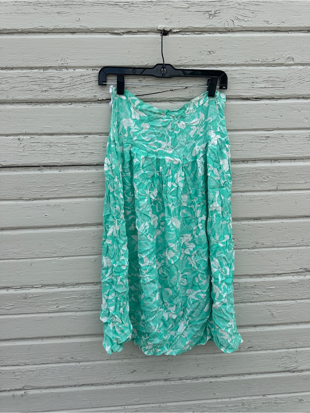 Vintage Marshall Field’s Contempo - Mint Green Floral Midi Skirt - Lightweight